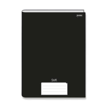 Imagem de Caderno de brochura Pequeno capa dura 96 folhas 140mm x 200mm - Preto 