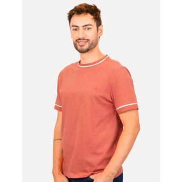 Imagem de Camiseta Dudalina Masculina Flame Bicolor Goiaba-Masculino