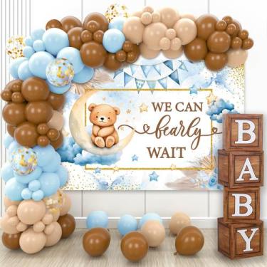 Imagem de Decorações para chá de bebê DataMoon We Can Bearly Wait