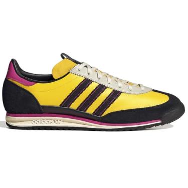 Imagem de adidas Originals SL72 Tênis feminino, Amarelo/preto central/fúcsia semi lúcido, 37