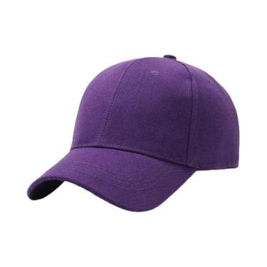 Imagem de Boné Snapback Ajustável Unissex - Estilo Hip Hop Streetwear, Roxo escu