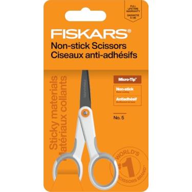 Imagem de Fiskars Tesoura Micro Trip, tesouras de corte de precisão SoftGrip, lâminas antiaderentes de aço inoxidável, 12,7 cm