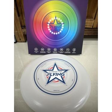 Imagem de Disco voador LED - 7 modos dinâmicos, 7 cores, IP65 à prova d'água, presente perfeito de aniversário e acampamento para homens/meninos/adolescentes/crianças - jogos ao ar livre e brinquedos legais