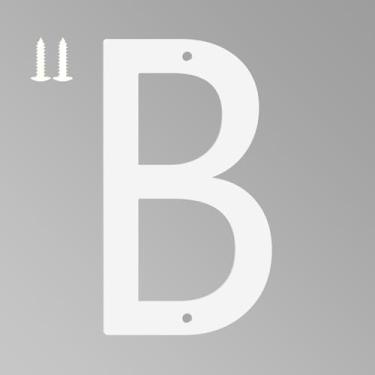 Imagem de Números de casa branca de 12 cm para uso externo, letras de metal para placas externas, letras de endereço de casa de alumínio antiferrugem para decoração de porta da frente, escritório e jardim