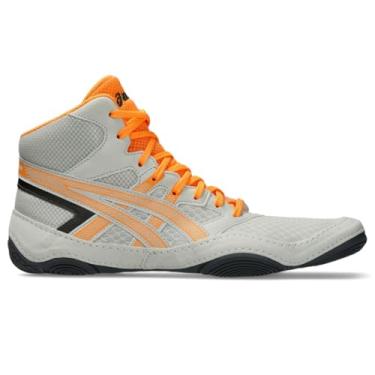 Imagem de ASICS Tênis de luta livre masculino Snapdown 4, Lago cinza/laranja pop, 37