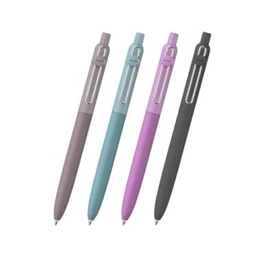 Imagem de TTDLMO Canetas de gel retráteis Zento – Pontas ultrafinas (0,38 mm) e finas (0,5 mm) – Tinta preta – 4 canetas coloridas | Canetas de tinta gel | Canetas de escrita suave | Papelaria japonesa |