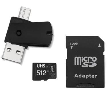 Imagem de Kit 4 em 1 Cartão de Memória 512GB Ultra High Speed-I U3 + Adptador USB/OTG Tipo C + Adaptador SD - MC155