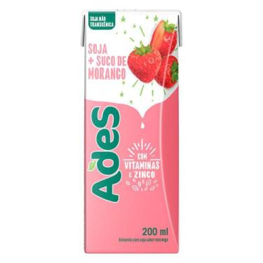 Imagem de Bebida de Soja Sabor Morango Ades 200ml