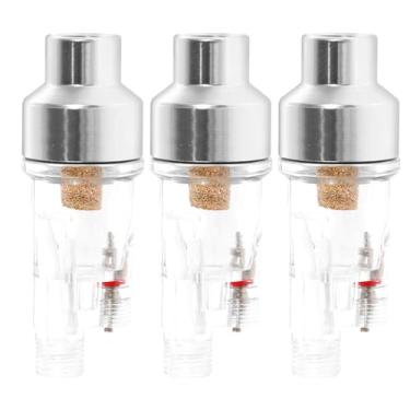 Imagem de ZJMCAJY 3 peças de filtro de ar de plástico para aerógrafo com rosca de 1/8 polegada resistente à oxidação separador de água para aerógrafo fácil de usar separador de óleo de escova de ar para Iwata