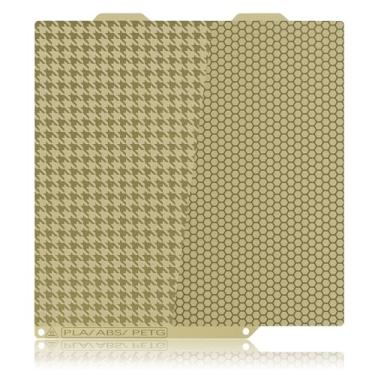 Imagem de IdeaFormer-3D Placa de construção Houndstooth e Honeycomb PEI para impressora 3D Bambu Lab A1 Mini, placa de aço de mola PEI texturizada gravada dupla face, plataforma flexível 184x184 mm
