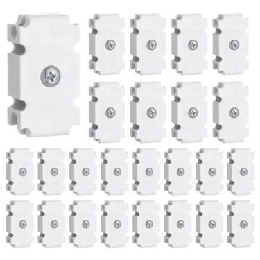 Imagem de Weysat Conjunto de 24 peças de placas de marceneiro, peças de suporte de armário, organizadores de prateleiras, conectores de placa de marceneiro para organizador de prateleiras, grampos de parede de