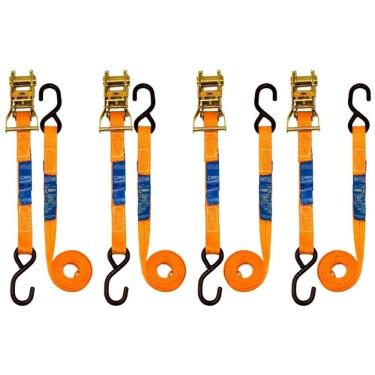 Imagem de kit 4 Cinta com Catraca para Prender Carga 800KG 3 Metros ROBUSTEC