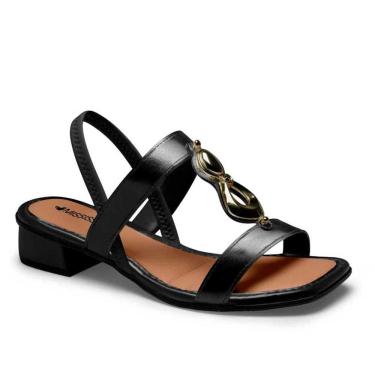 Imagem de Sandália Feminina Mississipi Salto Blocado Pedraria