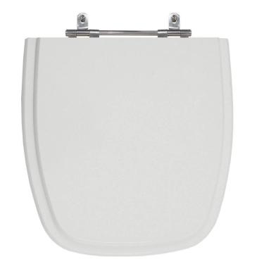 Imagem de Assento Laqueado Fit Cinza Claro Tampa Vaso Celite Em Mdf