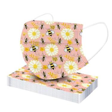 Imagem de Máscara descartável à prova de poeira de três camadas impressa com gra