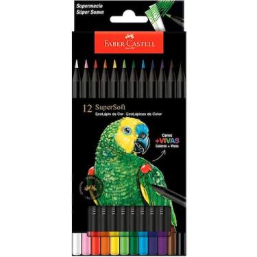 Imagem de Lápis De Cor SuperSoft Faber Castell 12 Cores Profissional - Faber-Cas