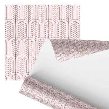 Imagem de Papel De Parede Adesivo Desenho Rosa Minimalista 2,80M - Plimshop