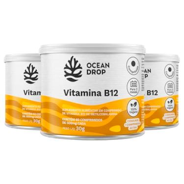 Imagem de Kit 3 Vitamina B12 Ocean Drop Vegana 60 Comprimidos