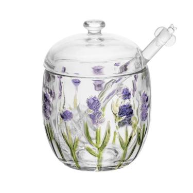Imagem de Meleira de Cristal C/Pegador Plástico Lavanda Hand Painting 200ml Lyor