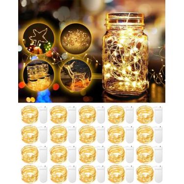 Imagem de Pacote com 20 Fairy Lights HOBAYS, operado por bateria, 1m 20 LED, bra