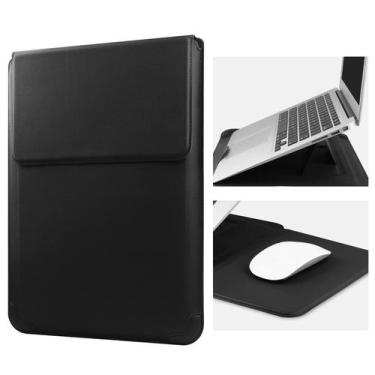 Imagem de Estojo para laptop HoYiXi Bolsa de couro de 14" com suporte