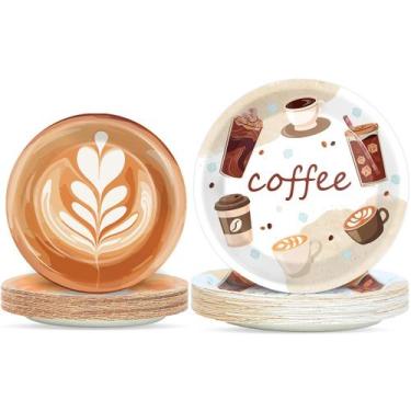 Imagem de Conjunto de talheres de festa com tema de café gisgfim para 48 convida