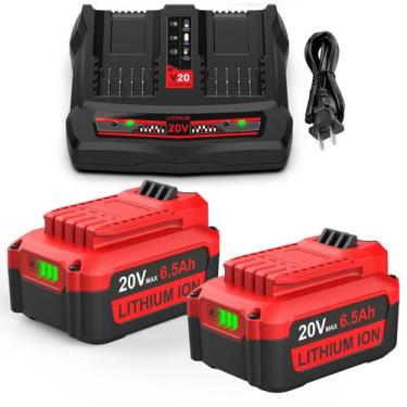 Imagem de Carregador de bateria Energup 20V 6.5Ah, pacote com 2 unidades com car