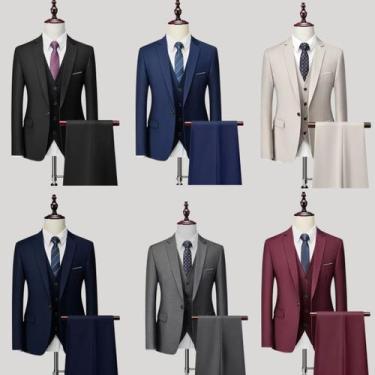 Imagem de Terno Masculino Slim Oxford Inovatore Jordhan, Preto, 52
