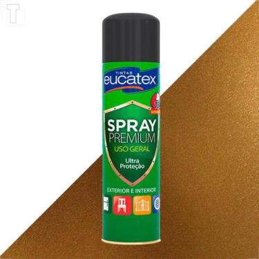 Imagem de Tinta spray premium metalizado eucatex cobre 400ml