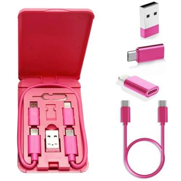 Imagem de Caixa de armazenamento de gerenciamento de cabos com cabo de carregamento e suporte de cartão, estojo organizador de cabos de mesa para uso em casa, escritório