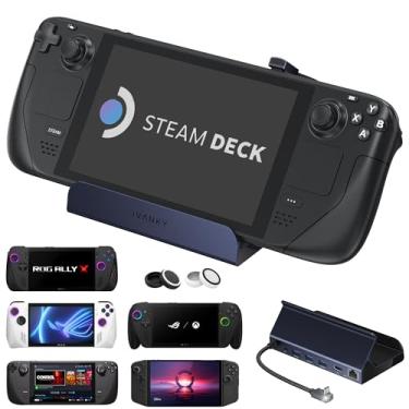 Imagem de iVANKY ROG Ally/Legion Go/Steam Deck Dock, estação de ancoragem de hub 6 em 1 para ASUS ROG Alloy com HDMI 4K @60Hz Gigabit Ethernet, USB 3.0, porta USB-C de carregamento de 100W para deck de fluxo de válvula e Lenovo Legion Go