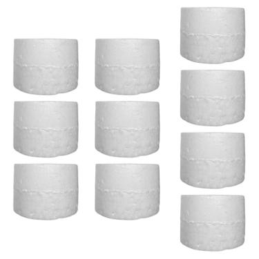 Imagem de UGPLM 10 peças de círculos de espuma para artesanato, lembrancinhas de festa, cilindros de espuma leves para modelagem para DIY, suprimentos para artesanato, 7x4.6cm