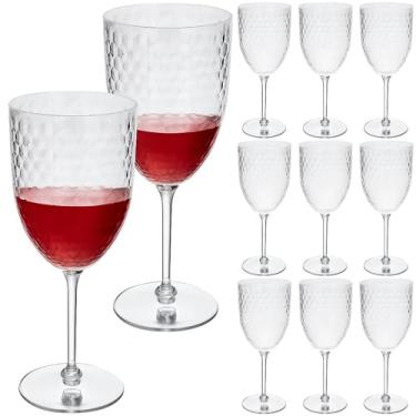 Imagem de Jingmore 12 peças de taças de vinho de plástico champanhe de 368 g, taças de champanhe destacáveis com haste, taça de vinho inquebrável reutilizável para bares, restaurantes, festas, brindes de