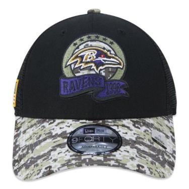 Imagem de BONÉ NEW ERA 940 BALTIMORE RAVENS SALUTE TO SERVICE NFP23BON205 PRETO VERDE CAMUFLADO-Masculino
