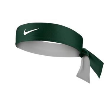 Imagem de Nike Gravata esportiva Dri-Fit Premium Swoosh, macia e absorvente de suor/unissex (verde/branco)