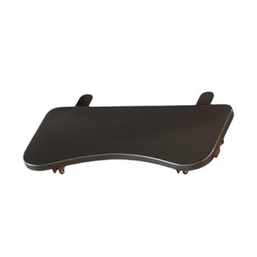 Imagem de FVDPWYE Bandeja de extensão de mesa, mesa lateral, organizador de estação de trabalho dobrável para economizar espaço, bandeja de teclado com, Preto 2 Grampos, 52cmx24cm