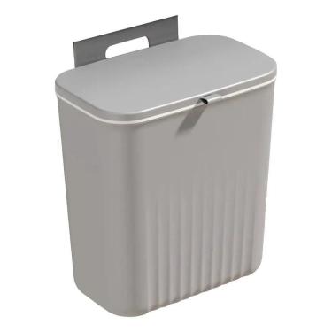 Imagem de 2X Lixeira Suspensa Com Suporte De Pendurar Cozinha 9 Litros