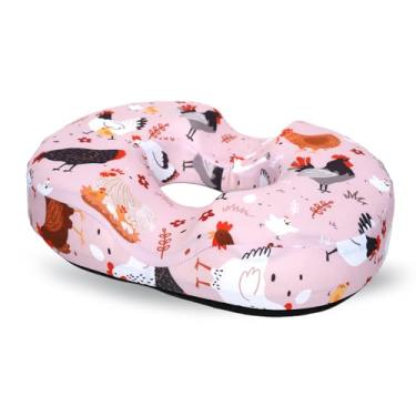Imagem de Almofada de donut para hemorróidas, almofada de assento para alívio da dor no cóccix – Almofada para cadeira de escritório em casa com galo de galinha para trabalho sentado por muito tempo – Almofadas