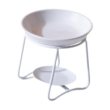 Imagem de Generic Queimador de óleo com estrutura de ferro, incensário com suporte para vela, decoração para casa, aquecedor de óleo, queimador de cera perfumada para, Branco