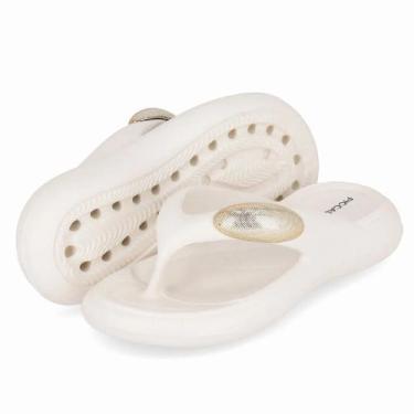 Imagem de Chinelo Piccadilly Marshmallow Confortável Anatômico e Estilo, Off whi