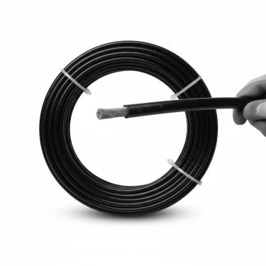 Imagem de Cabo de Aço Encapado Preto 10 Metros 3/16 (Externo 1/4) Revestido PVC para Academia Varal Portões e Uso Geral