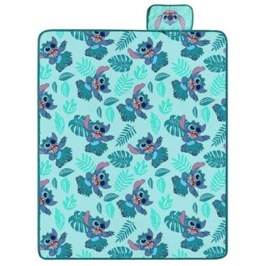 Imagem de Cobertor Disney Stitch Hula Dance Tropic Leafs Outdoor Picnic Throw 127 cm x 152 cm