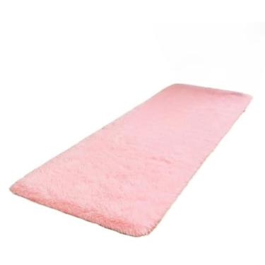 Imagem de Tapete Peludo 2,00 x 0,60 MT Quarto, Sala e Corredor (Rosa Bebê)