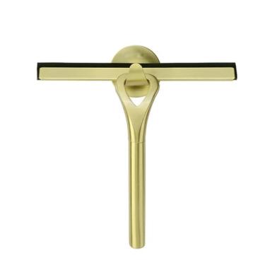 Imagem de Rodo de chuveiro dourado conveniente e prático para limpeza eficaz, resistente e durável, inoxidável, dourado, 22,5 cm x 22 cm