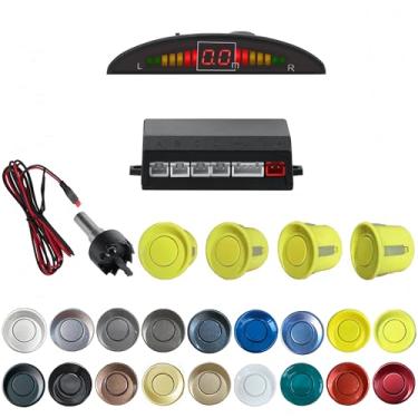 Imagem de SANDETOUN Kit de sensor de estacionamento kit de sensor de reserva sensor reverso para carro 18 opções de cores para sondas ajustável alarme volume profissional sensor de reversa para carro assistente