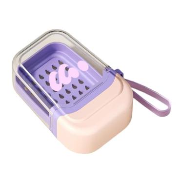 Imagem de Ｂｅｓｇａ Saboneteira Portátil Impermeável para Viagem, Ideal para Uso Externo, Academia, Viagens a Negócios, Casa E Atividades Ao Ar Livre, Rosa Roxo, Tamanho real