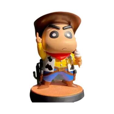Imagem de Boneco Artesanal Woody Buzz Lightyear Cowboy Da Série Crayon Shin-chan