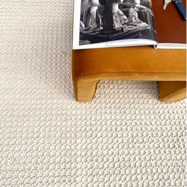 Imagem de The Knitted Co. Tapete de lã tecida à mão - Tapetes de tapete natural tecido à mão - quarto sala de estar sala de jantar (marfim - 1,8 m x 2,5 m)