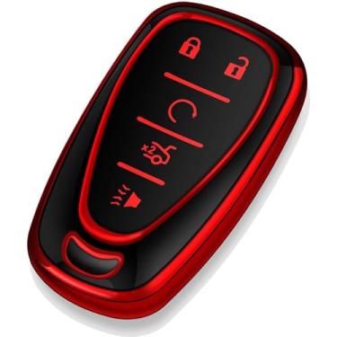 Imagem de Capa protetora para chave de TPU macio, serve para Chevy Blazer/Bolt EV/Camaro/Cruze/Equinox/Malibu/Sonic/Spark/Traverse, acessórios para chaves automotivas