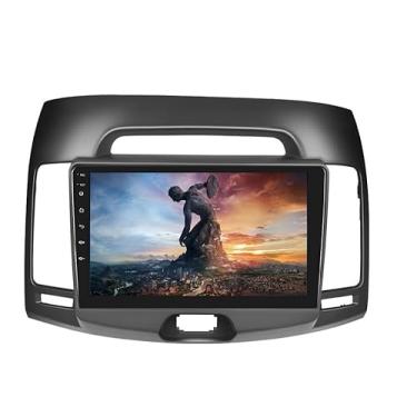 Imagem de Estéreo automotivo Android 2G + 64G para Hyundai Elantra 2007-2010 com Carplay sem fio Android Auto, unidade de cabeça de tela sensível ao toque de 23 cm Bluetooth, GPS, WiFi, 26UI, rádio FM/RDS